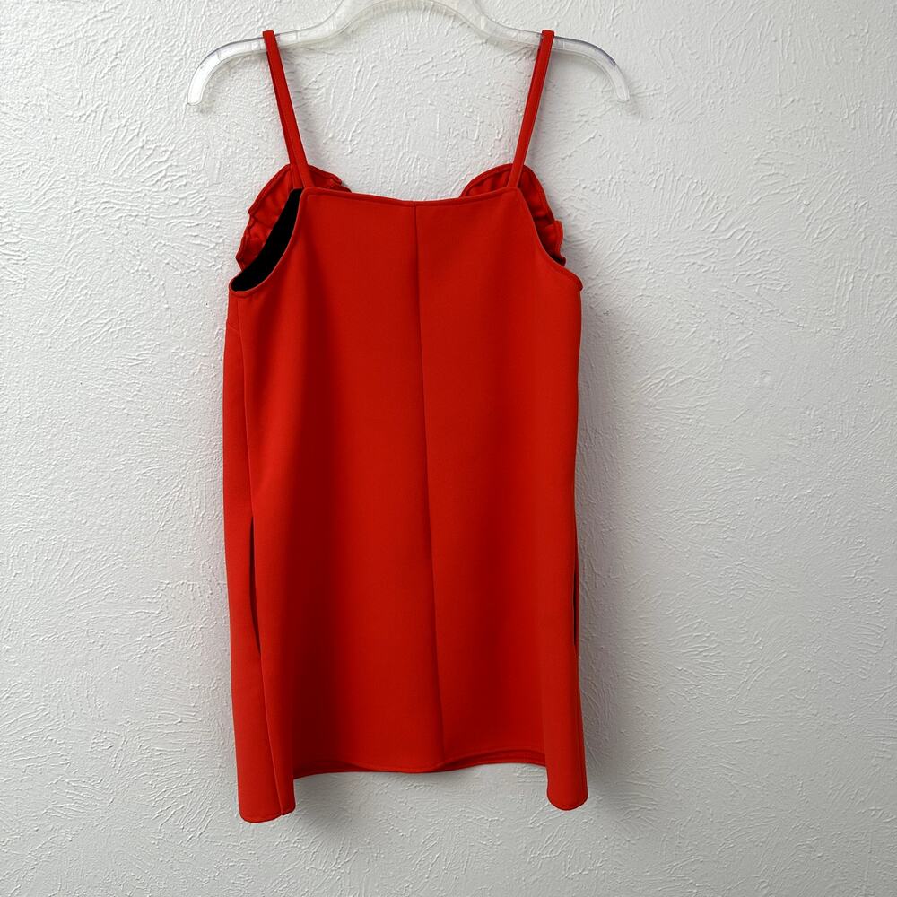 Topshop Ruffle Trim Shift Mini Dress - Size 4 - Picture 6 of 10